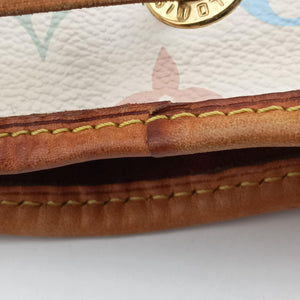 Pre-owned Louis Vuitton Petit Noe white Monogram Multicolor M42229 shoulderbag | stylenewstar