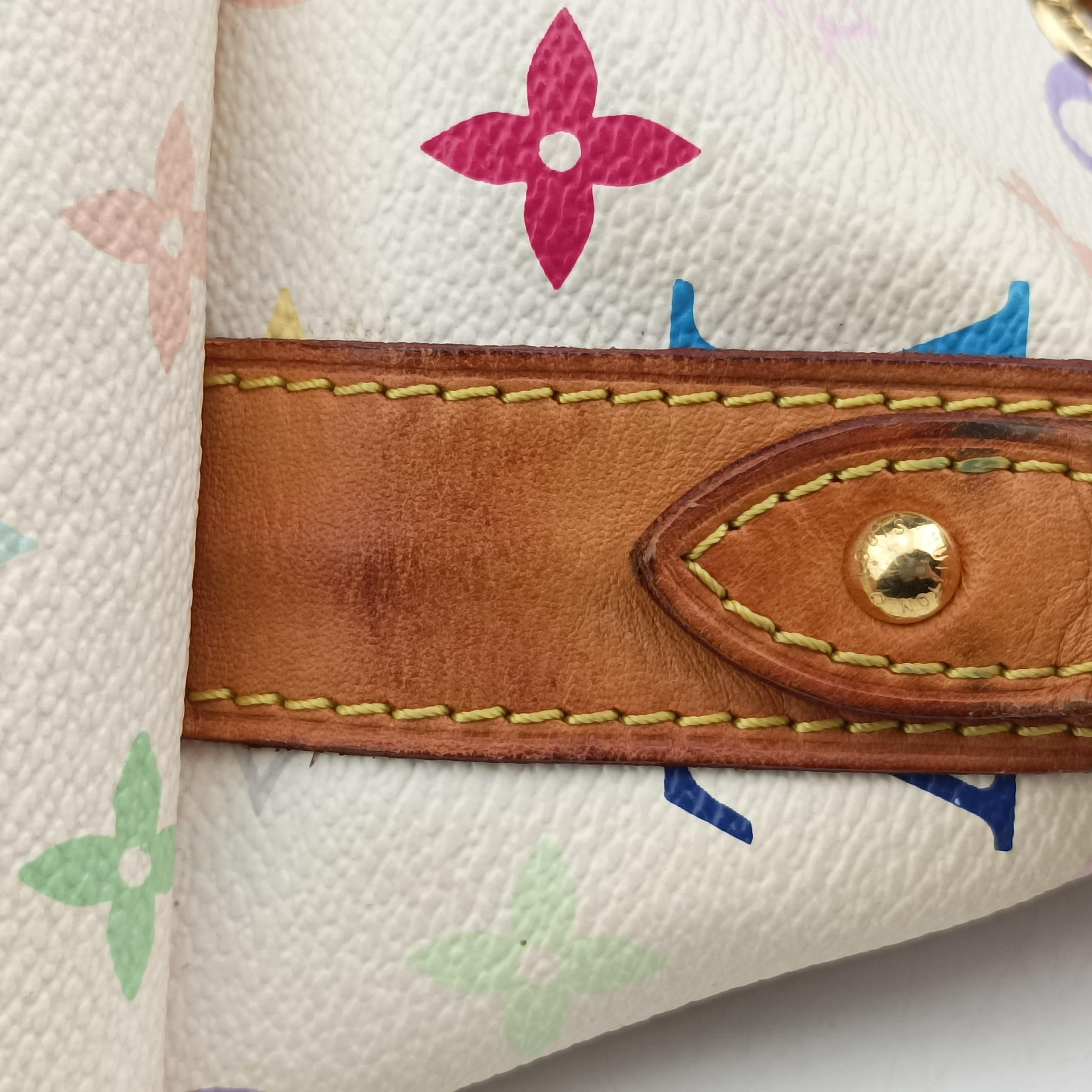 Pre-owned Louis Vuitton Petit Noe white Monogram Multicolor M42229 shoulderbag | stylenewstar