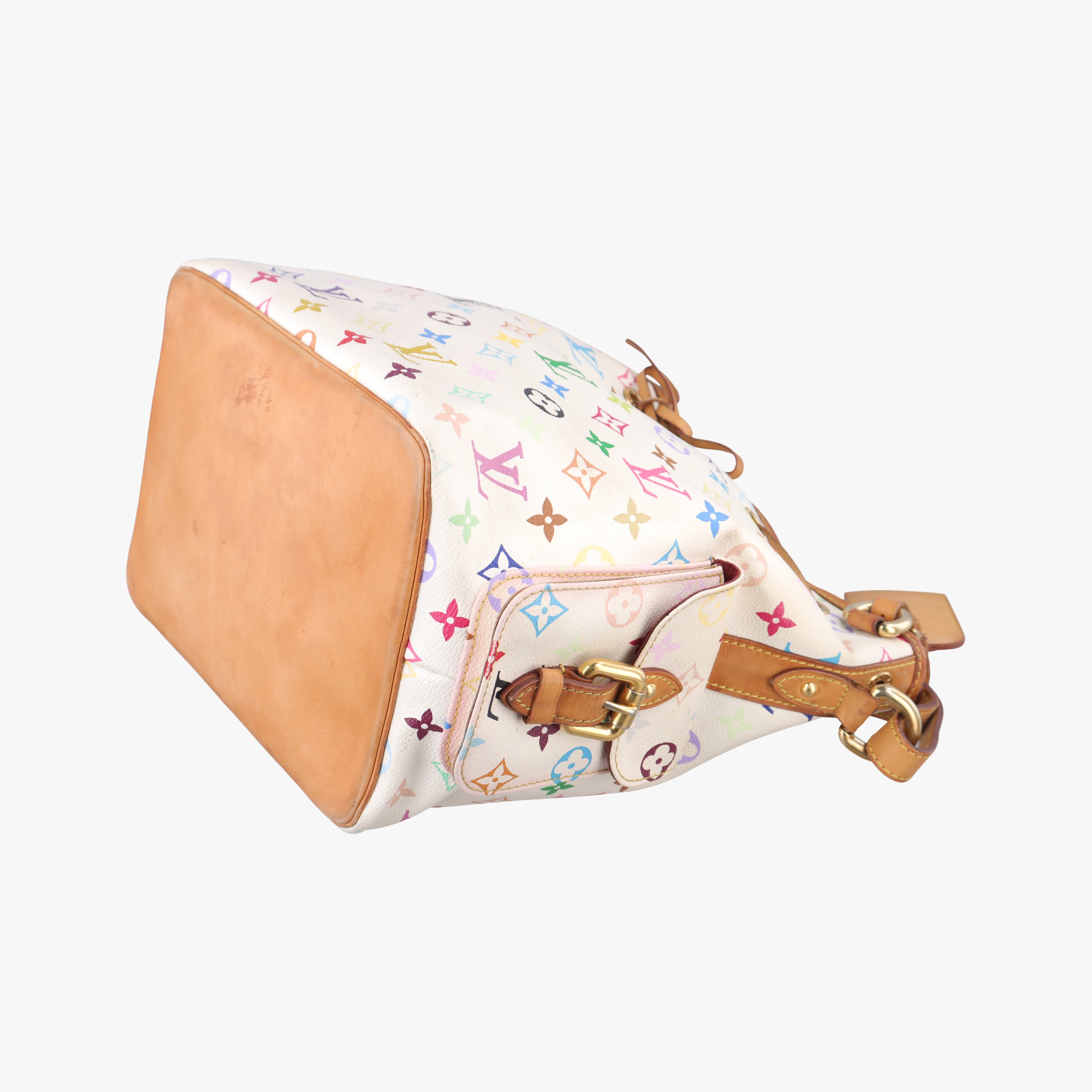 Pre-owned Louis Vuitton Petit Noe white Monogram Multicolor M42229 shoulderbag | stylenewstar