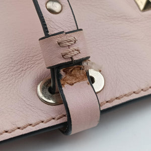 Pre-owned Valentino Rockstud Pink Leather  shoulderbag | stylenewstar