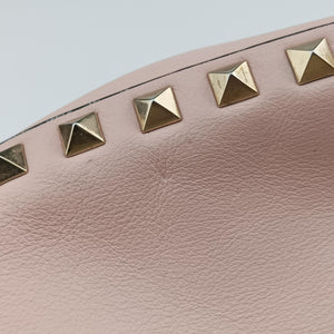 Pre-owned Valentino Rockstud Pink Leather  shoulderbag | stylenewstar