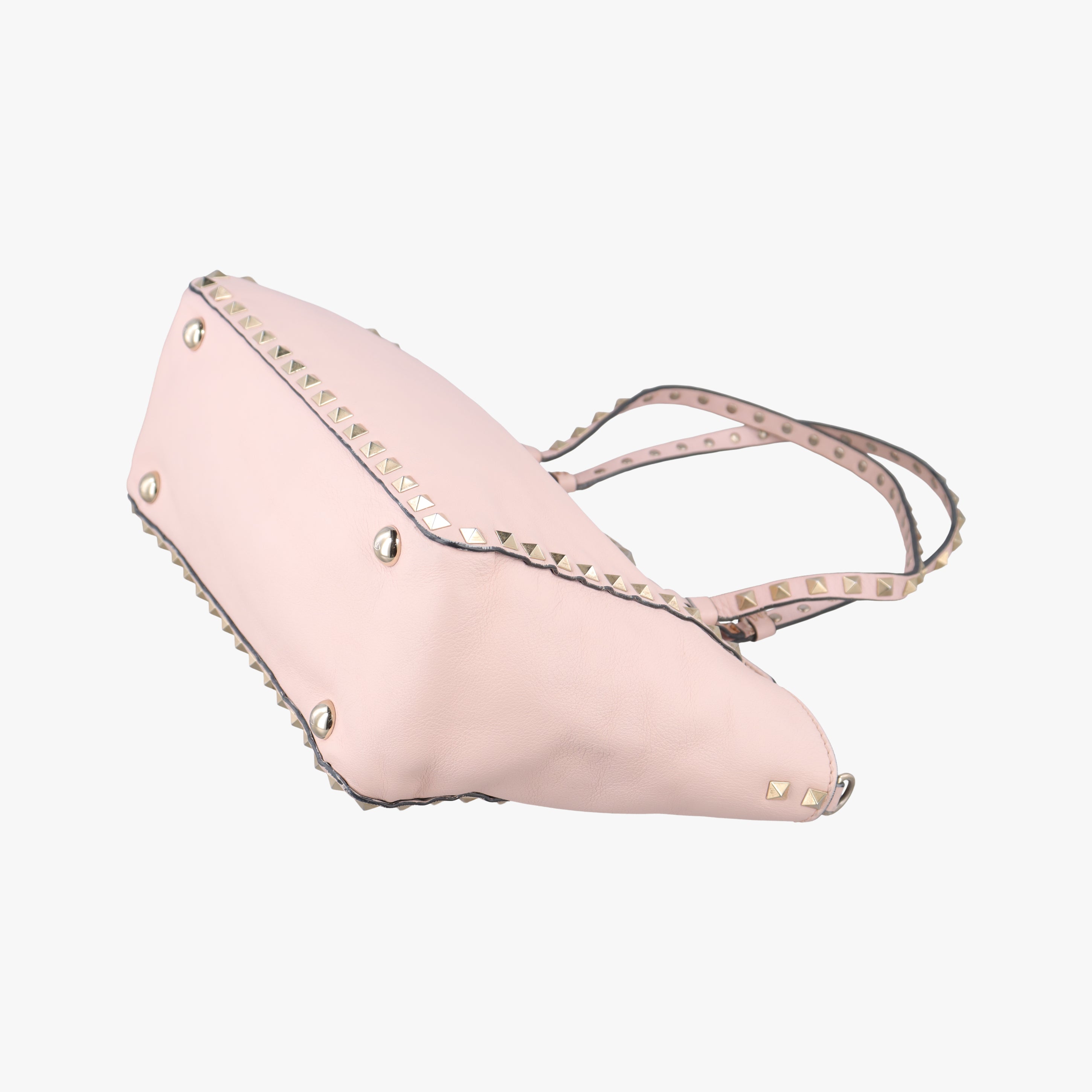 Pre-owned Valentino Rockstud Pink Leather  shoulderbag | stylenewstar