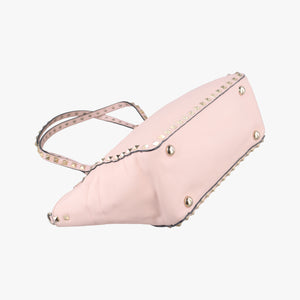 Pre-owned Valentino Rockstud Pink Leather  shoulderbag | stylenewstar