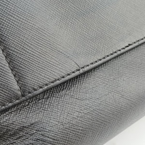 Secondhand Prada Business Briefcase Black SAFFIANO Leather 2VE011 handbag | stylenewstar