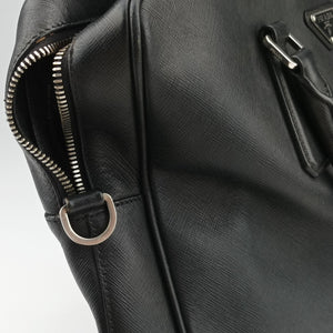 Secondhand Prada Business Briefcase Black SAFFIANO Leather 2VE011 handbag | stylenewstar