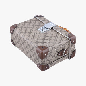 Pre-owned Gucci Padlock Brown PVC coated canvas 588351 shoulderbag | stylenewstar