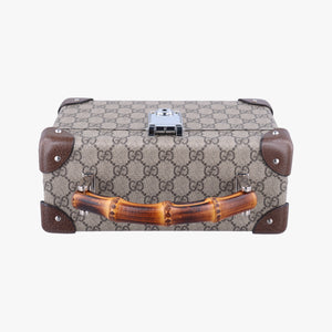 Pre-owned Gucci Padlock Brown PVC coated canvas 588351 shoulderbag | stylenewstar