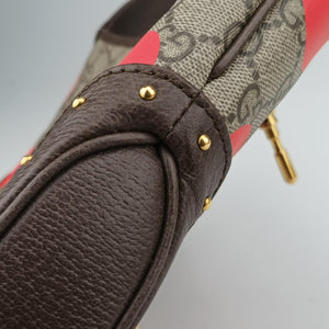 Pre-owned Gucci JACKIE beige×Multicolour canvas×leather 678843 shoulderbag | stylenewstar