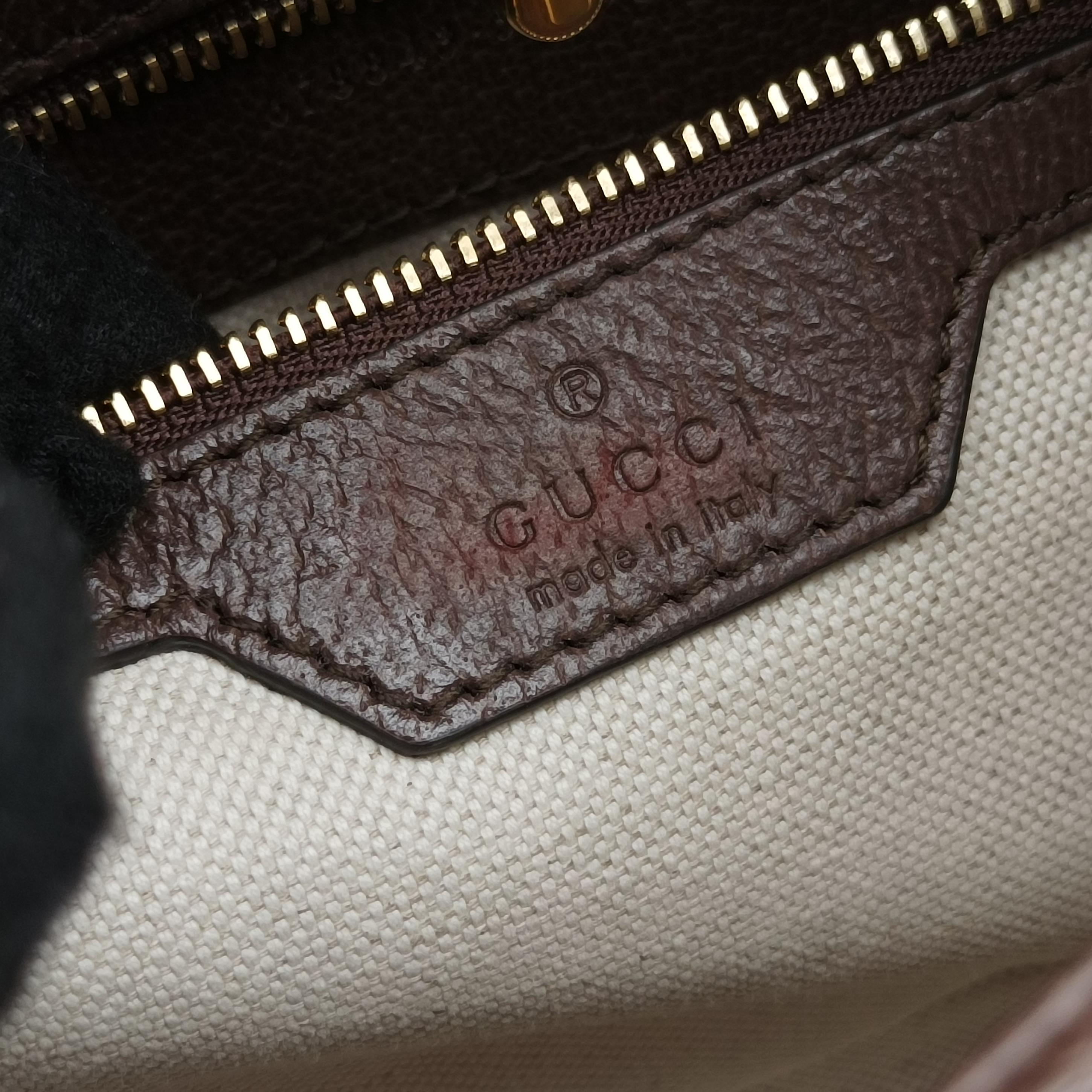 Pre-owned Gucci JACKIE beige×Multicolour canvas×leather 678843 shoulderbag | stylenewstar