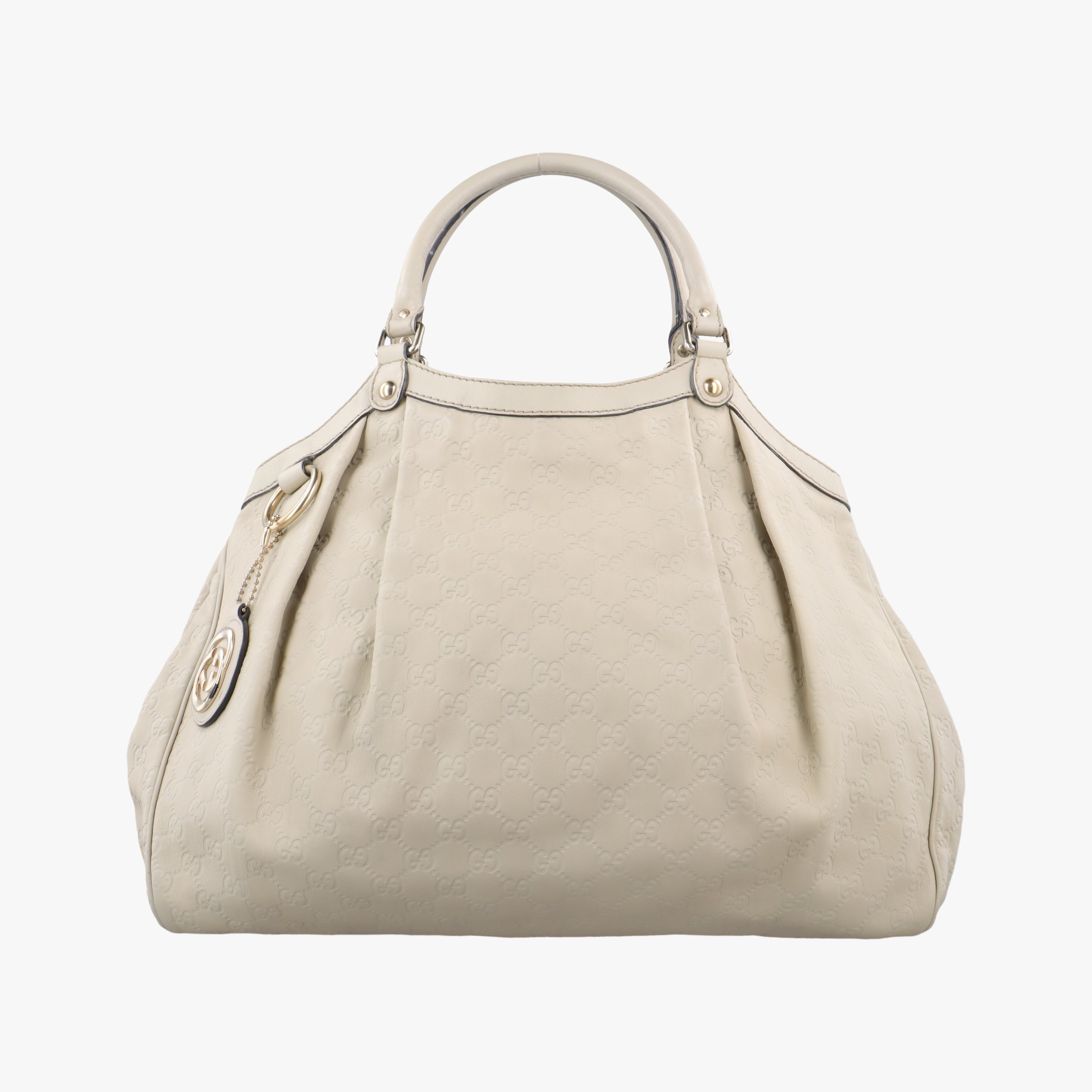 Pre-owned Gucci Sukey White Leather 211943 handbag | stylenewstar