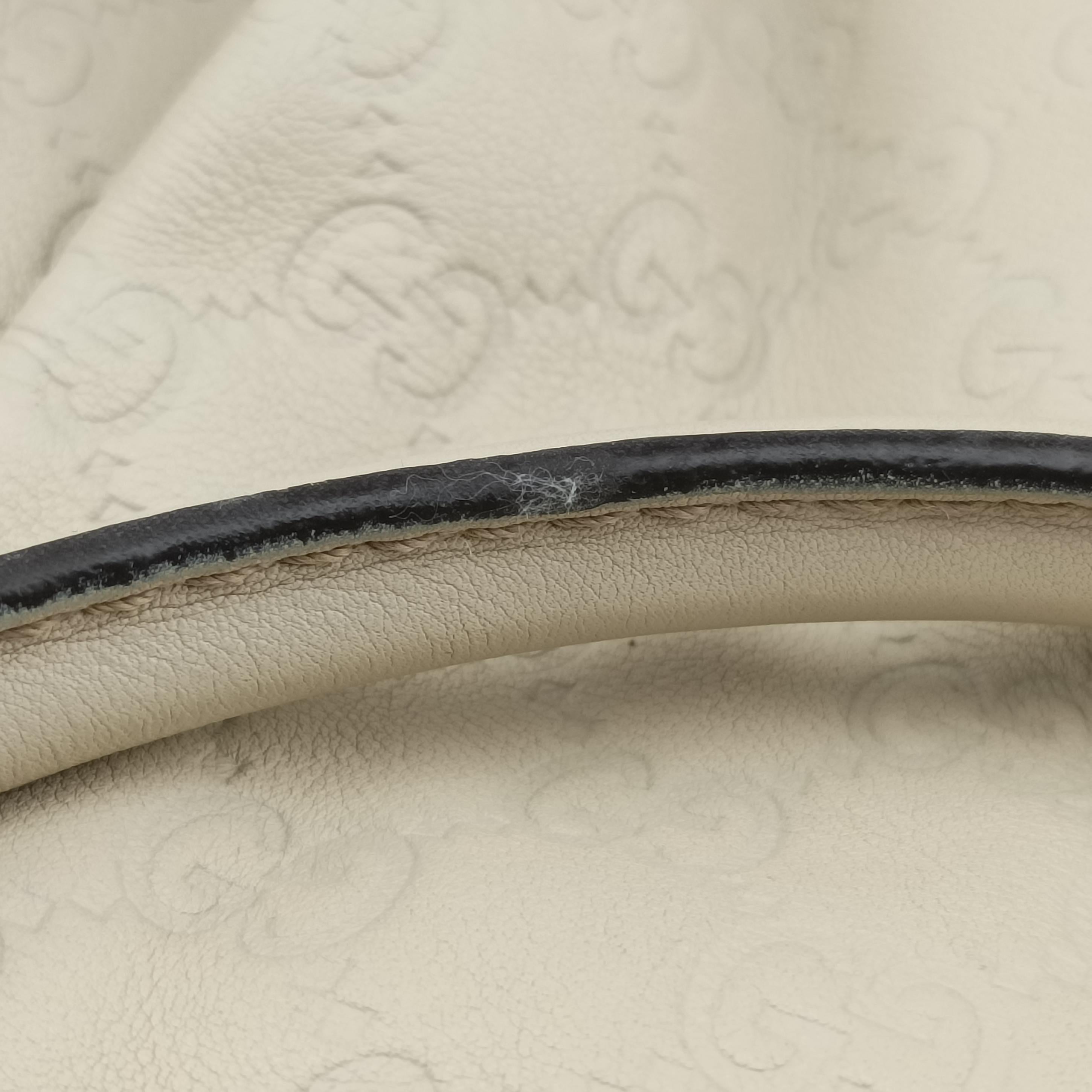 Pre-owned Gucci Sukey White Leather 211943 handbag | stylenewstar