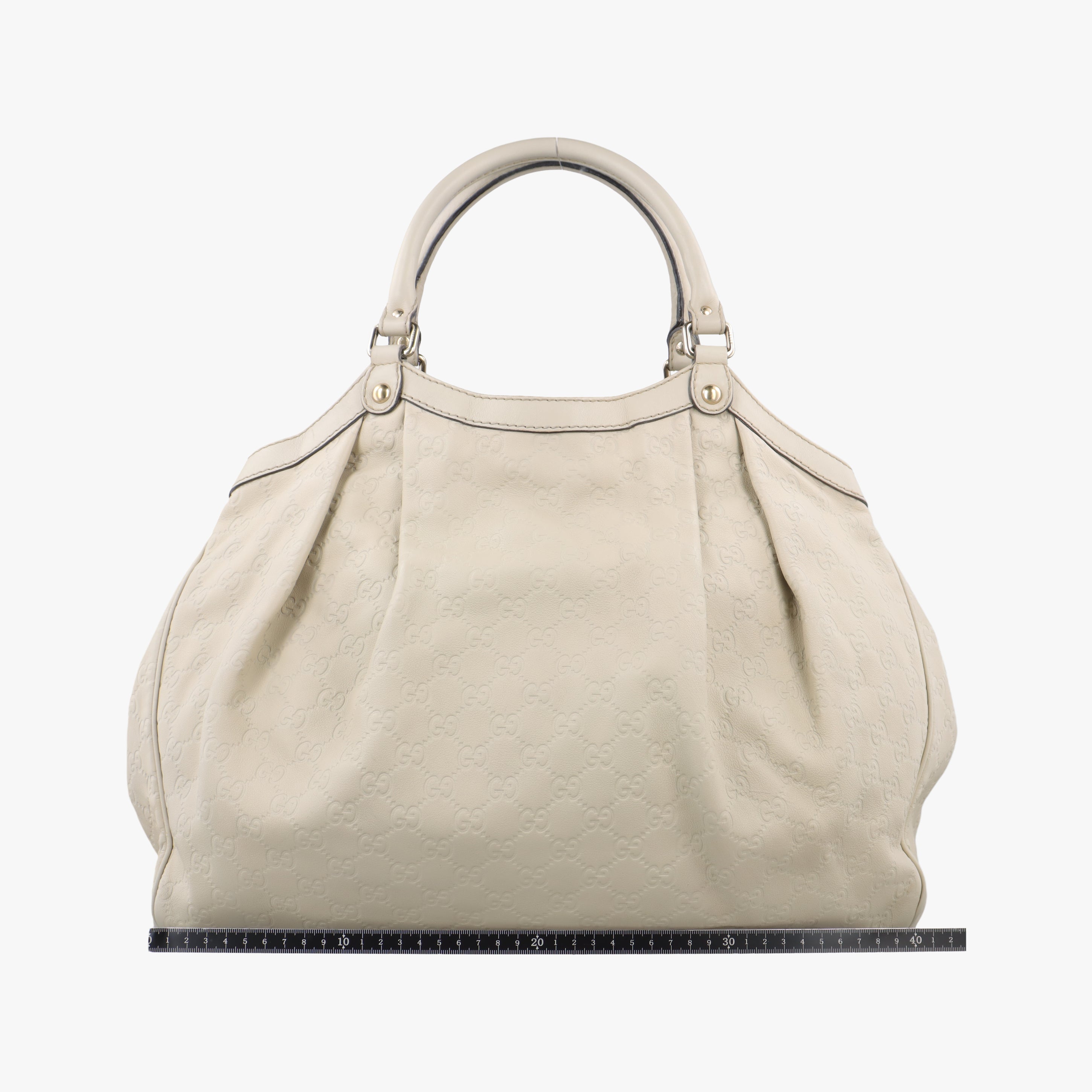 Pre-owned Gucci Sukey White Leather 211943 handbag | stylenewstar