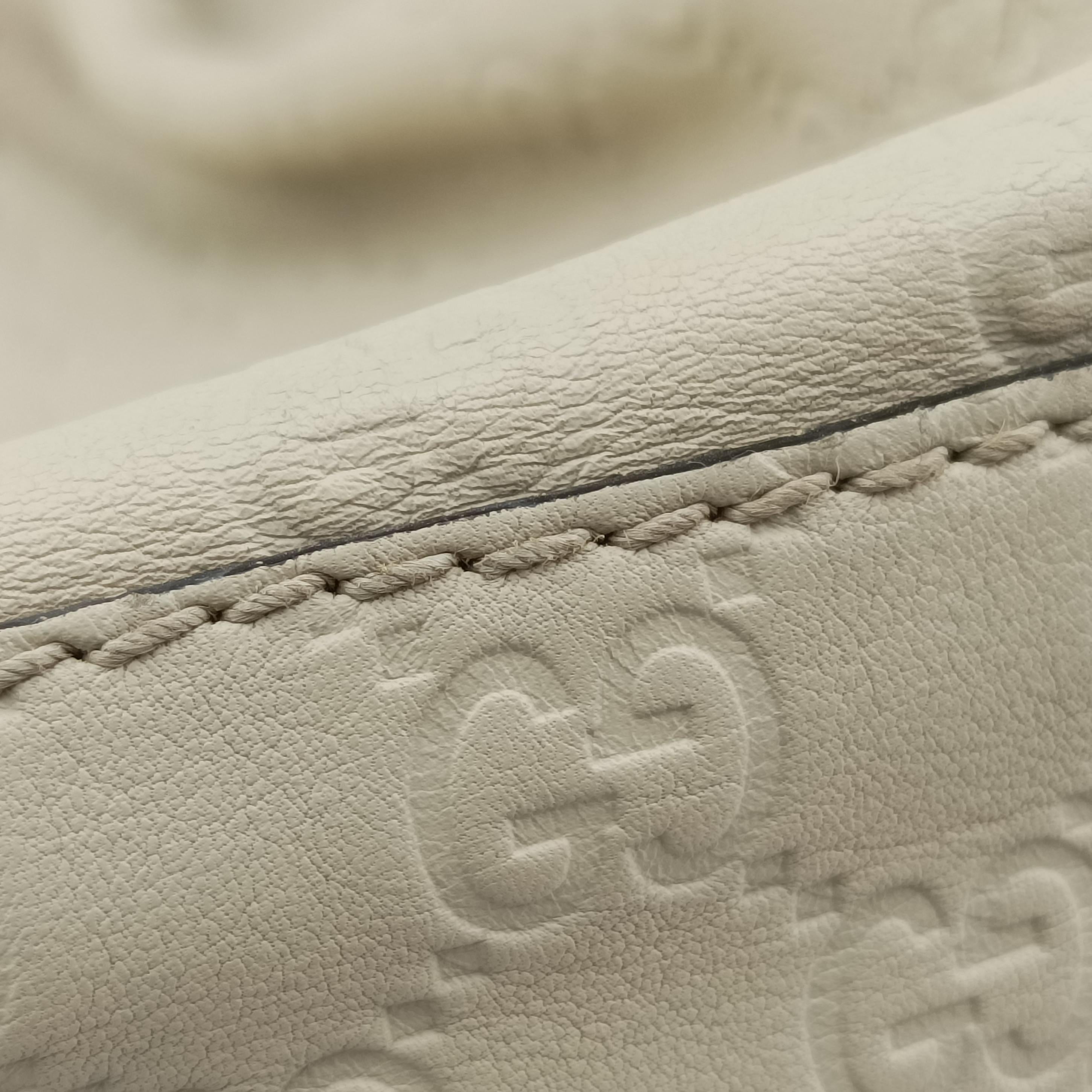 Pre-owned Gucci Sukey White Leather 211943 handbag | stylenewstar