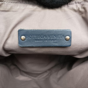 Pre-owned Bottega Veneta Intrecciato Navy lambskin  shoulderbag | stylenewstar