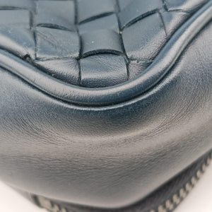 Pre-owned Bottega Veneta Intrecciato Navy lambskin  shoulderbag | stylenewstar