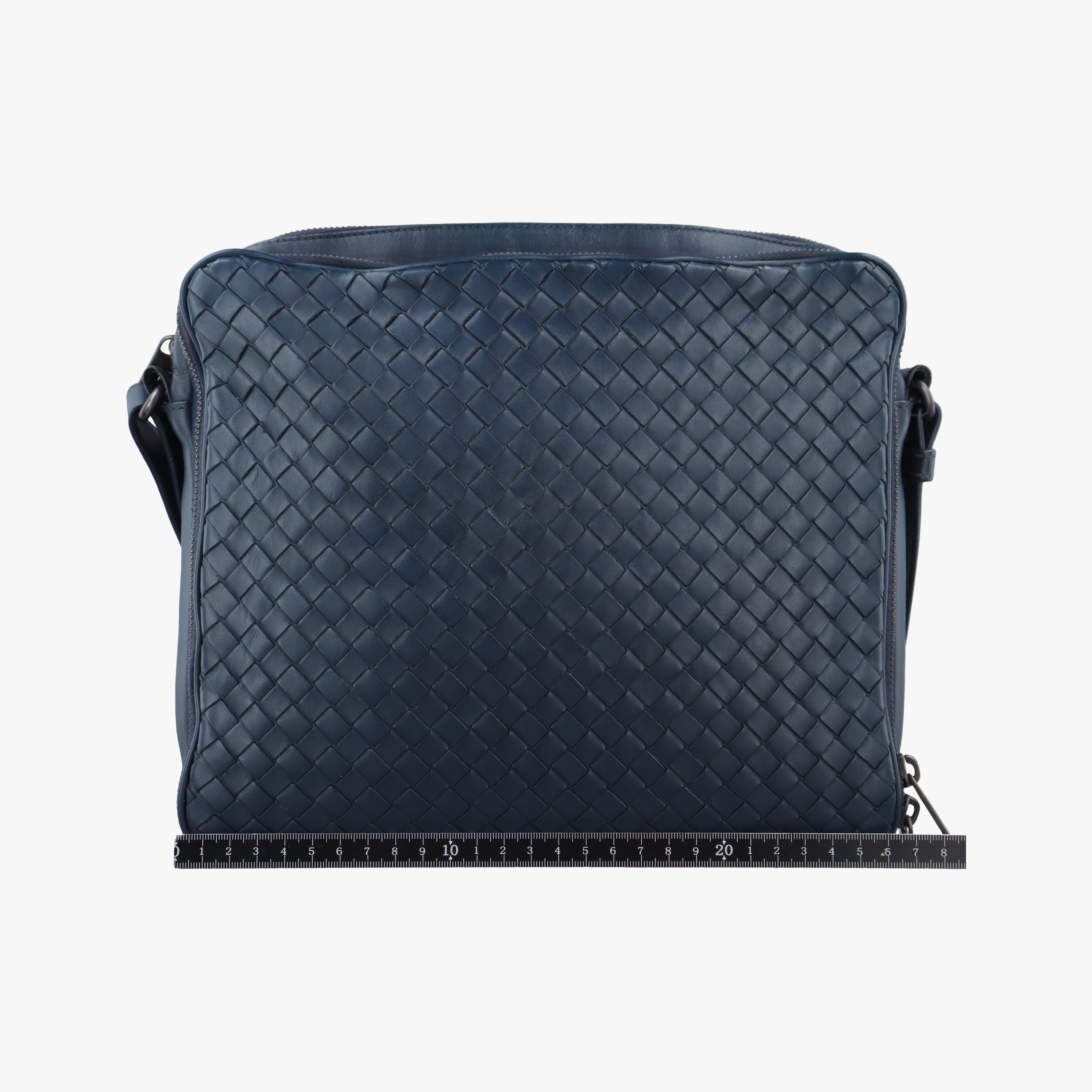 Pre-owned Bottega Veneta Intrecciato Navy lambskin  shoulderbag | stylenewstar