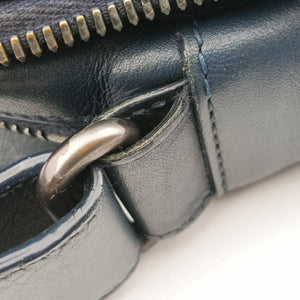 Pre-owned Bottega Veneta Intrecciato Navy lambskin  shoulderbag | stylenewstar