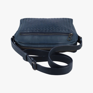 Pre-owned Bottega Veneta Intrecciato Navy lambskin  shoulderbag | stylenewstar