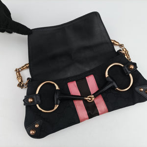 Vintage Gucci Horsebit Multicolour Canvas 129497 shoulderbag | stylenewstar