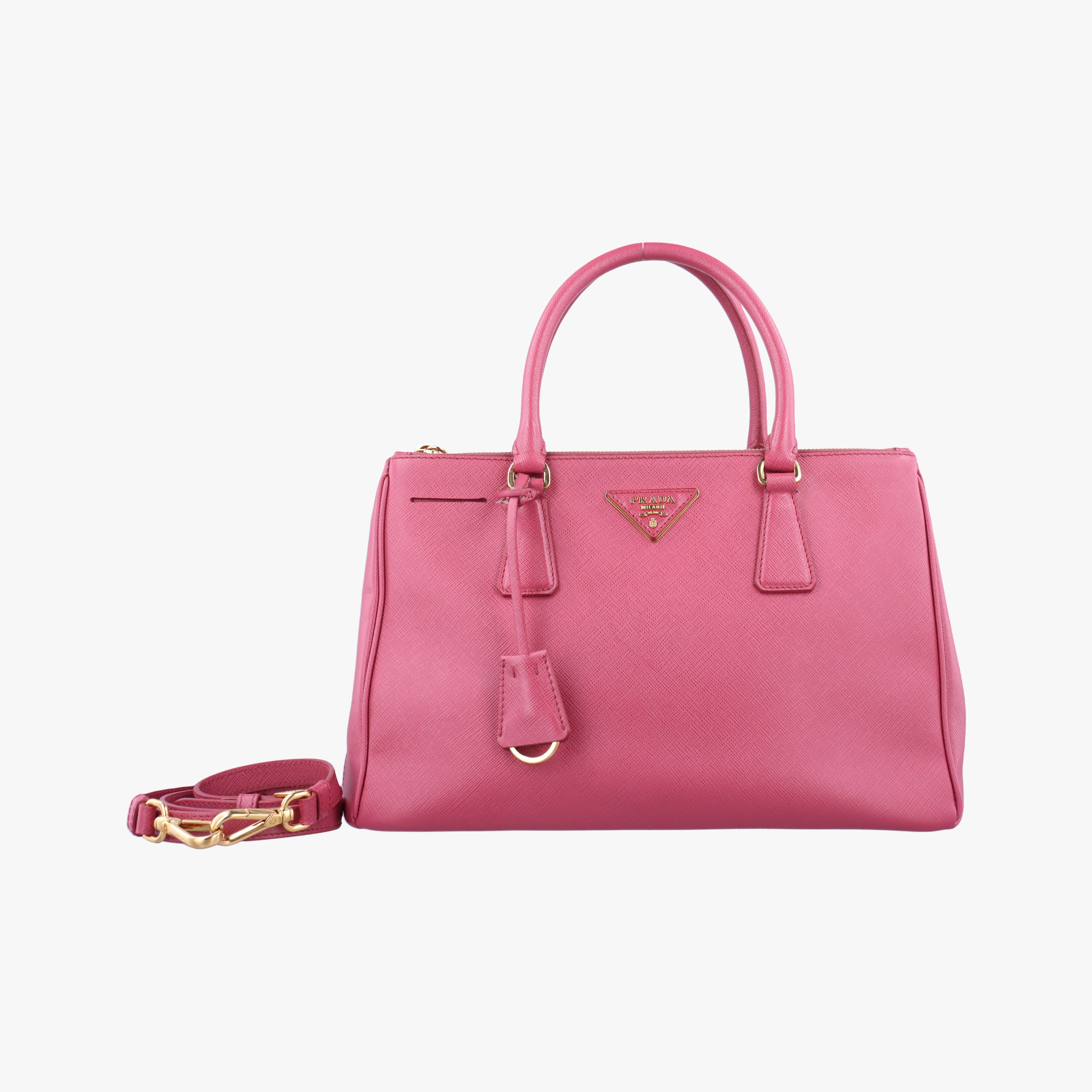 Pre-owned Prada Galleria Rose SAFFIANO Leather BN2274 shoulderbag | stylenewstar