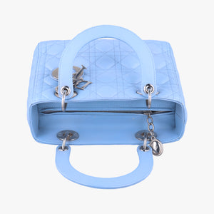 Vintage Christian Dior Lady Dior Blue lambskin  shoulderbag | stylenewstar