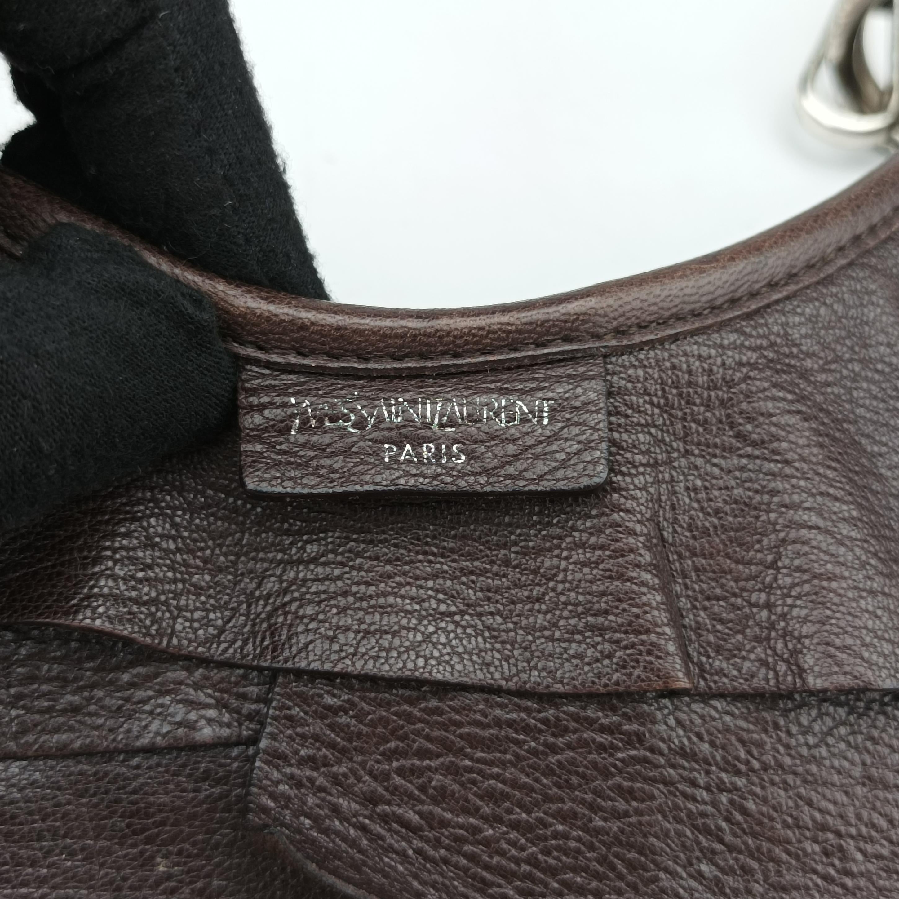 Secondhand Yves Saint Laurent Mombasa Brown Leather 122245 handbag | stylenewstar