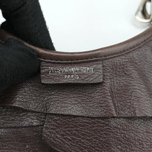 Secondhand Yves Saint Laurent Mombasa Brown Leather 122245 handbag | stylenewstar