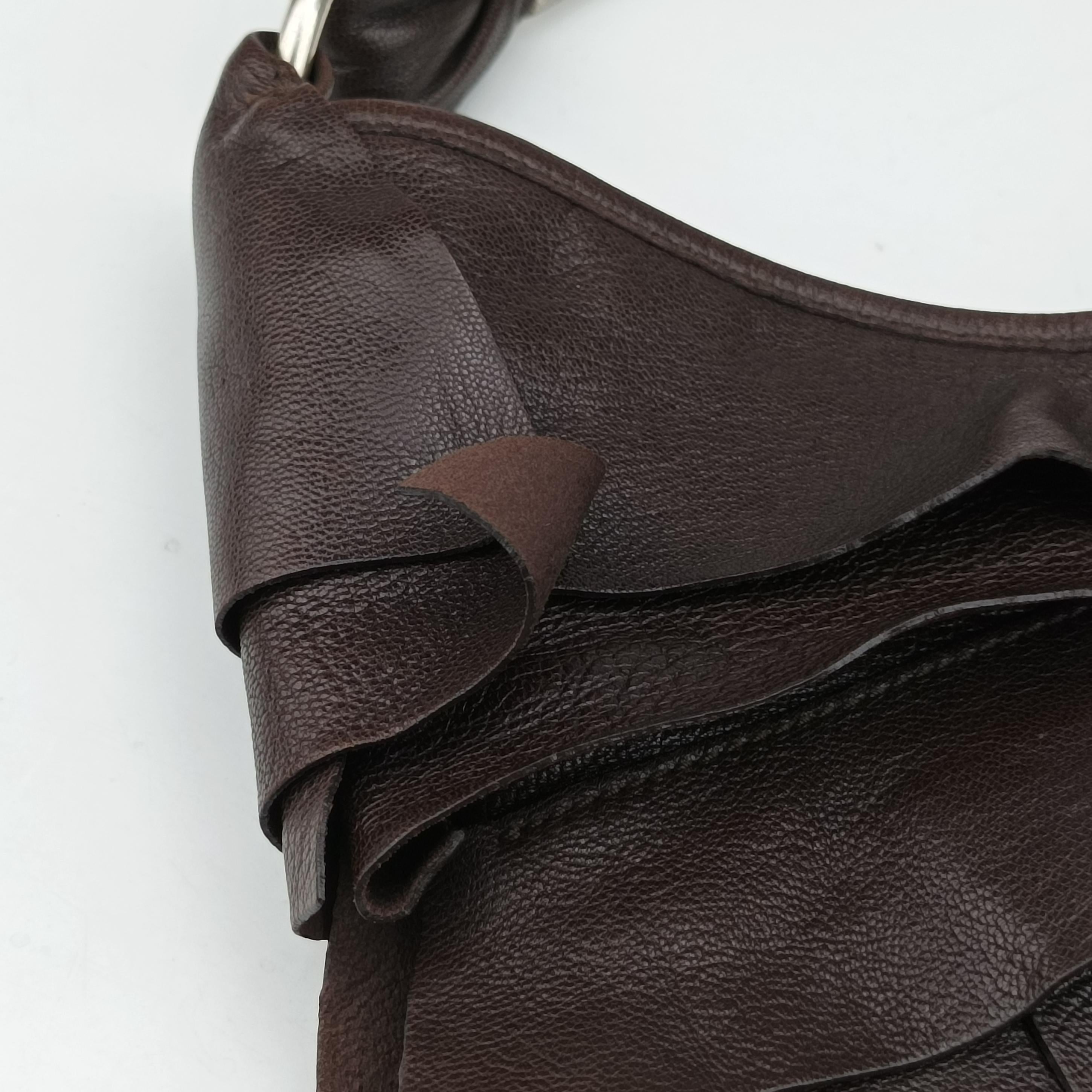 Secondhand Yves Saint Laurent Mombasa Brown Leather 122245 handbag | stylenewstar