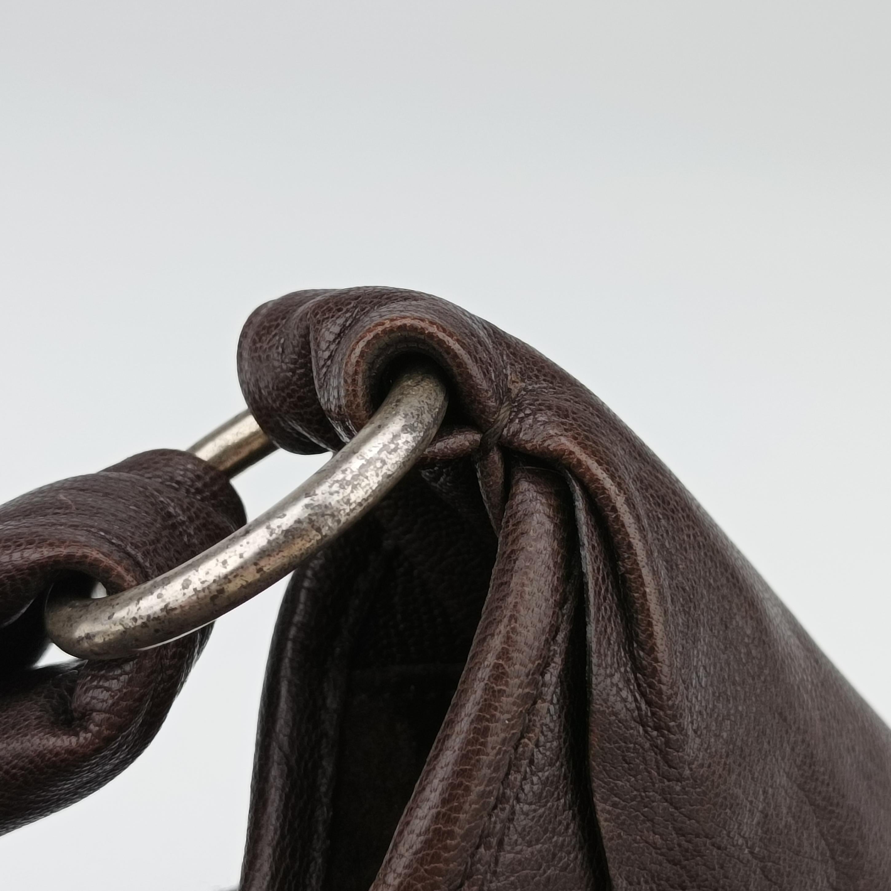 Secondhand Yves Saint Laurent Mombasa Brown Leather 122245 handbag | stylenewstar