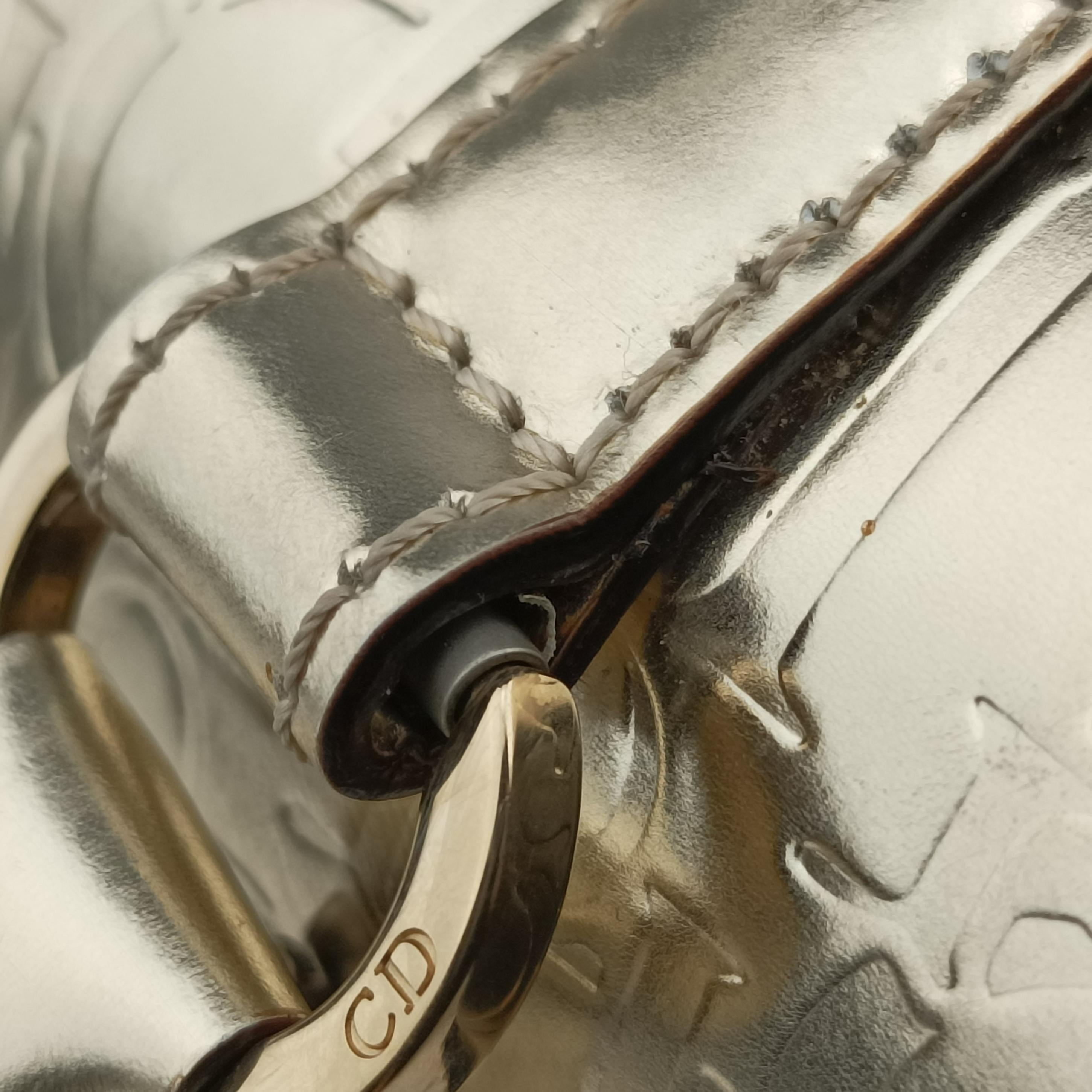 Pre-owned Christian Dior Metallic Gold Oblique Monogram Golden Leather  handbag | stylenewstar