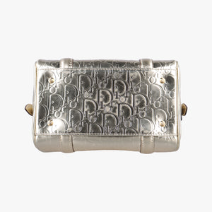 Pre-owned Christian Dior Metallic Gold Oblique Monogram Golden Leather  handbag | stylenewstar