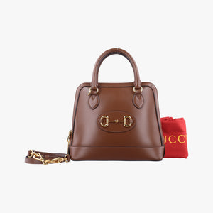 Pre-owned Gucci Horsebit 1955 Brown leather 621220 shoulderbag | stylenewstar