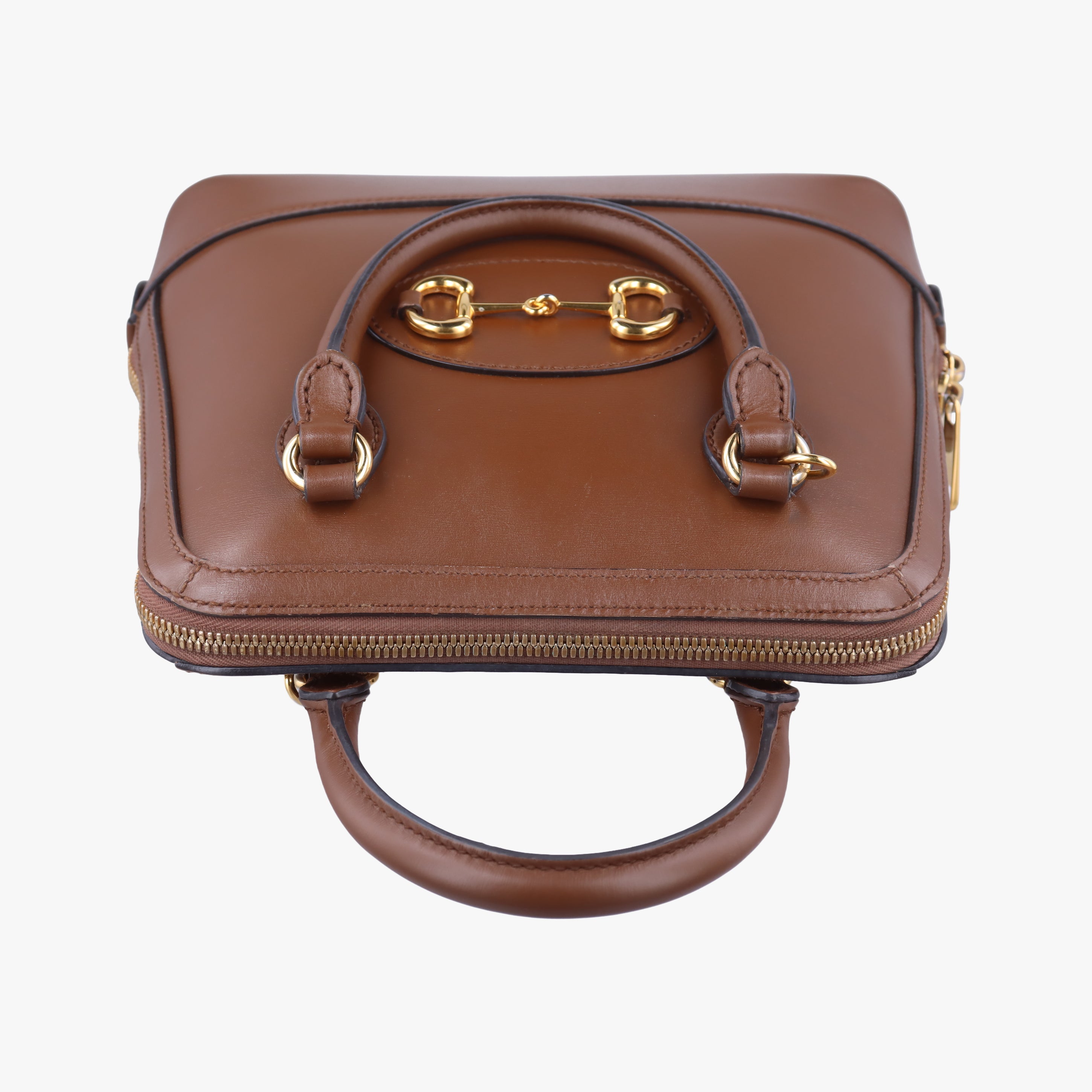 Pre-owned Gucci Horsebit 1955 Brown leather 621220 shoulderbag | stylenewstar