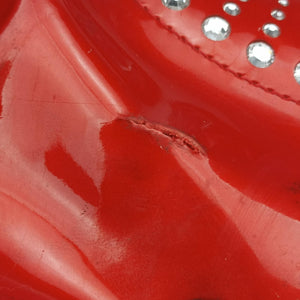 Pre-owned Chanel Strass Bon Bon Crystal Red Patent A47741 shoulderbag | stylenewstar