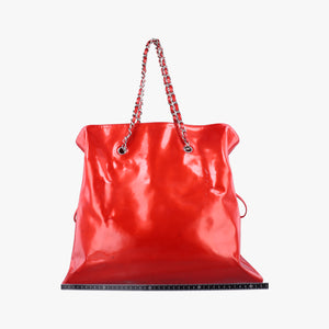 Pre-owned Chanel Strass Bon Bon Crystal Red Patent A47741 shoulderbag | stylenewstar