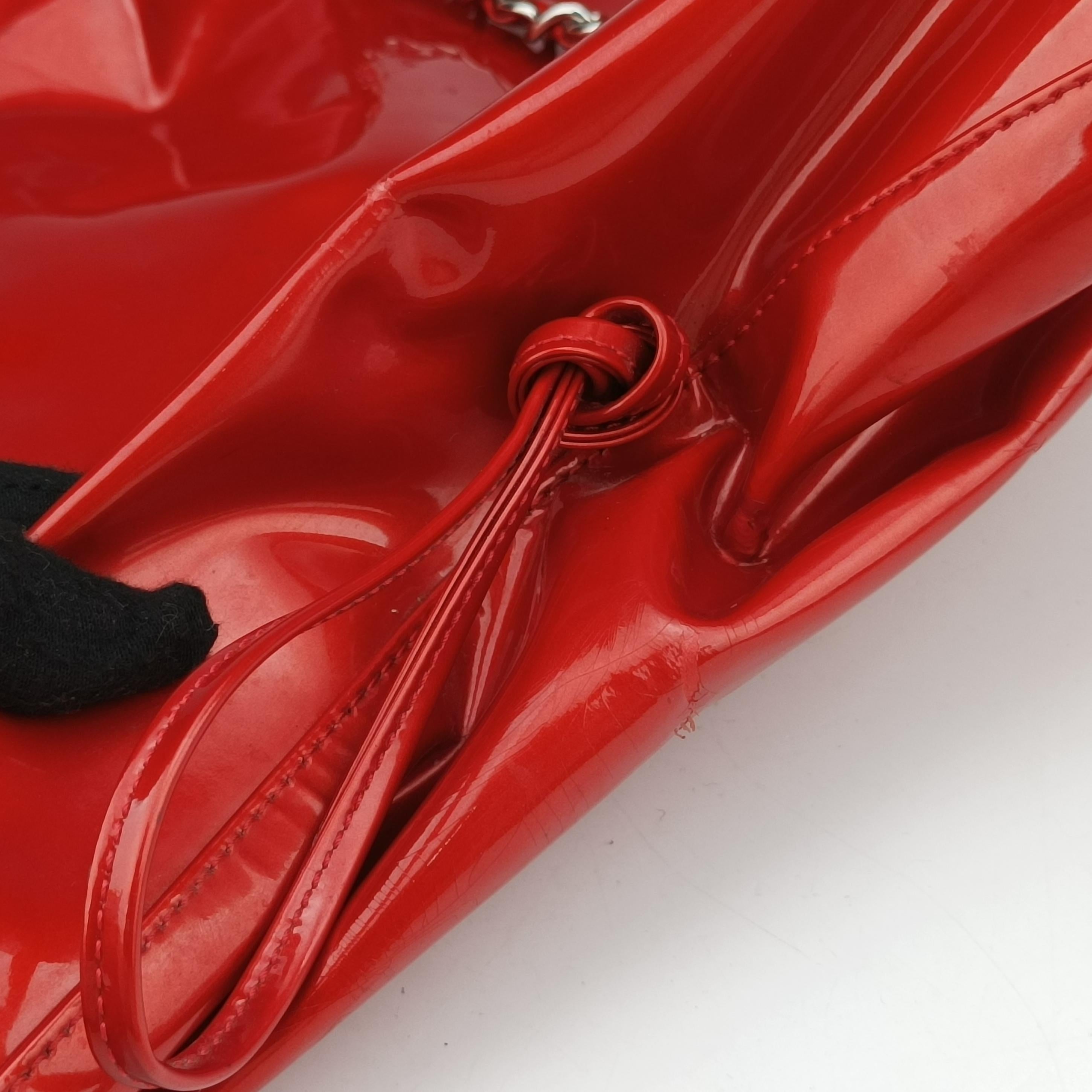 Pre-owned Chanel Strass Bon Bon Crystal Red Patent A47741 shoulderbag | stylenewstar