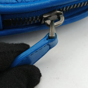 Pre-owned Bottega Veneta NODINI Intrecciato Blue lambskin  shoulderbag | stylenewstar