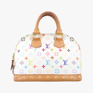 Vintage Louis Vuitton Alma PM white Monogram Multicolor M40443 handbag | stylenewstar