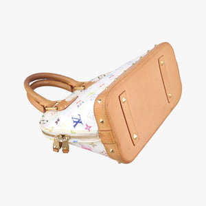 Vintage Louis Vuitton Alma PM white Monogram Multicolor M40443 handbag | stylenewstar