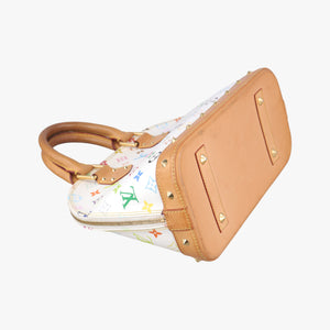 Vintage Louis Vuitton Alma PM white Monogram Multicolor M40443 handbag | stylenewstar