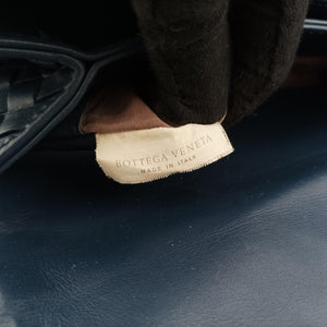 Pre-owned Bottega Veneta Intrecciato Blue lambskin  handbag | stylenewstar