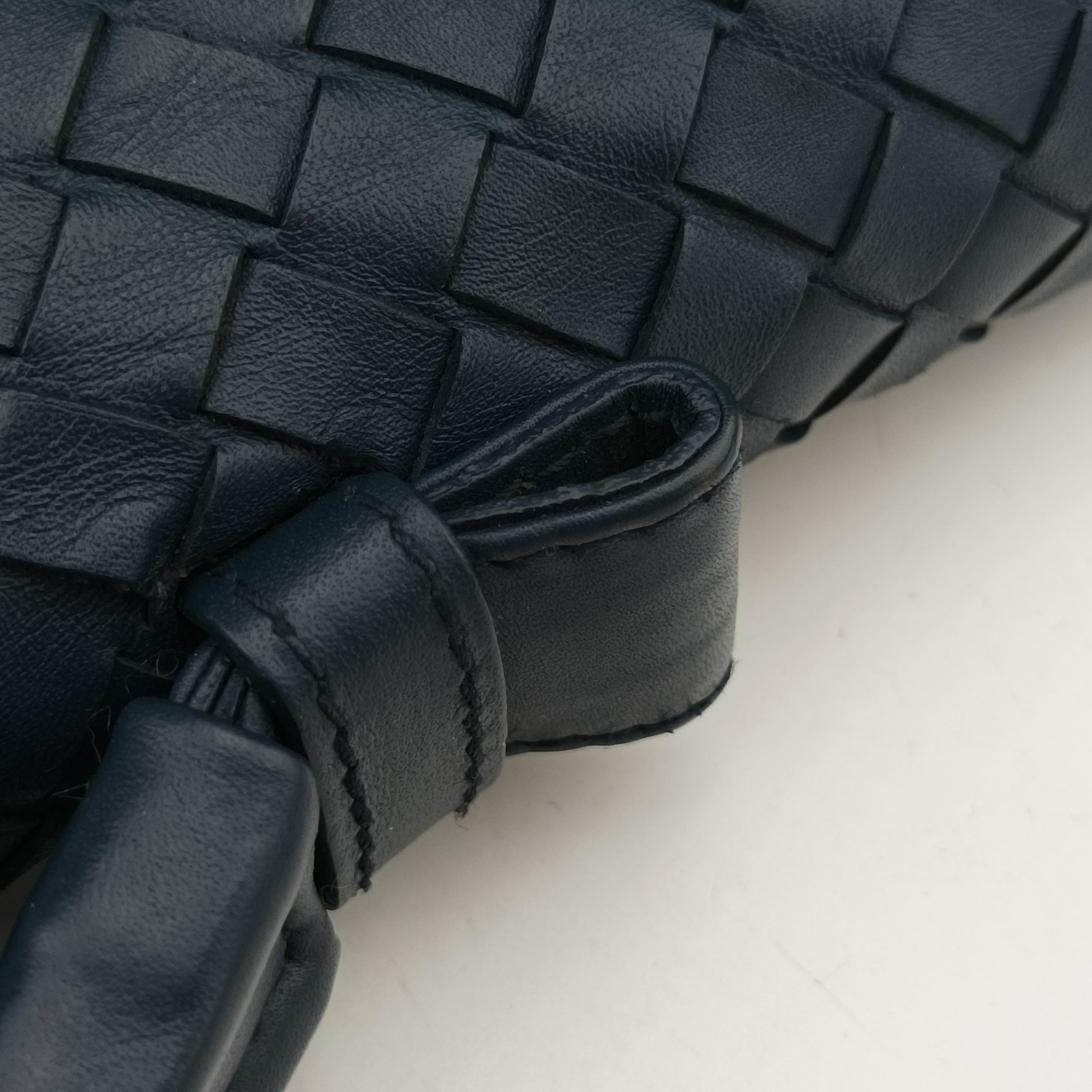 Pre-owned Bottega Veneta Intrecciato Blue lambskin  handbag | stylenewstar