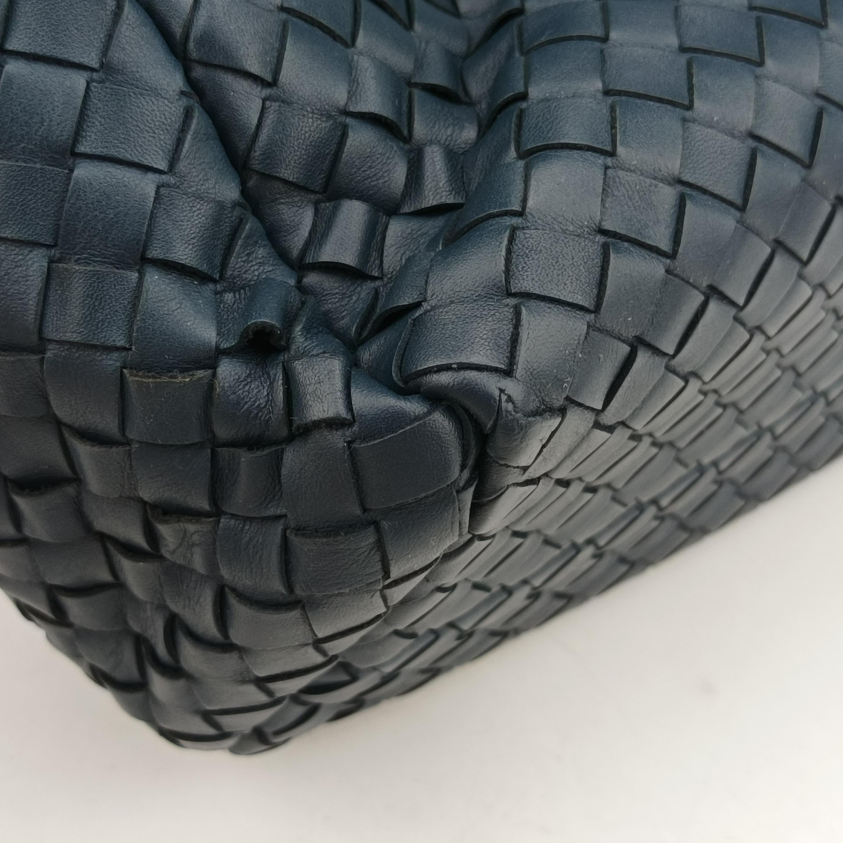 Pre-owned Bottega Veneta Intrecciato Blue lambskin  handbag | stylenewstar