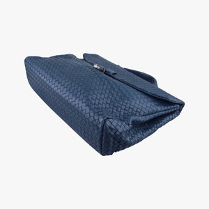 Pre-owned Bottega Veneta Intrecciato Blue lambskin  handbag | stylenewstar