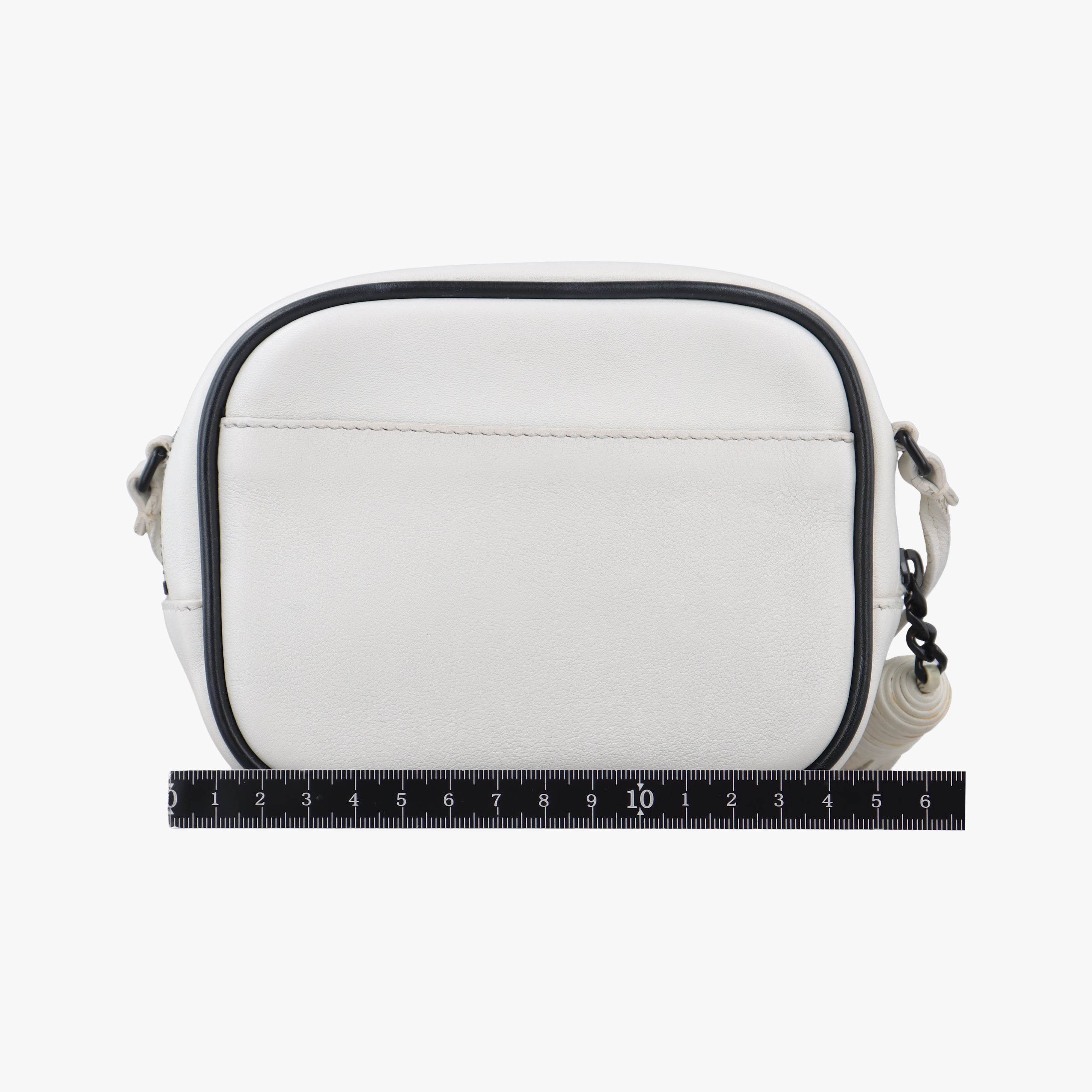 Pre-owned Yves Saint Laurent Monogram Blogger White×Black Leather 425317 shoulderbag | stylenewstar