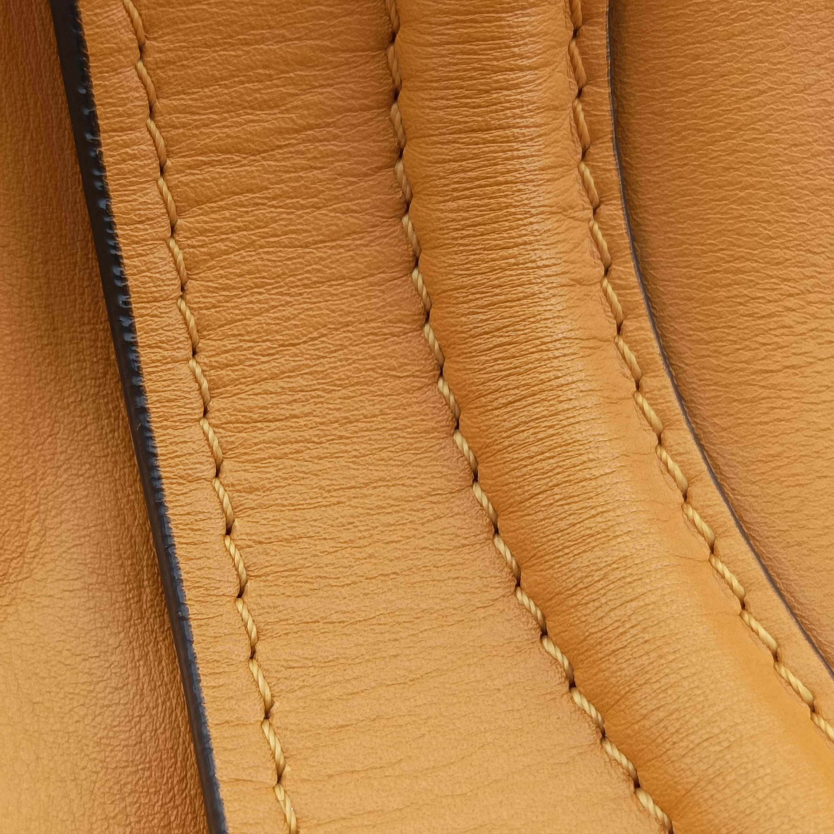 Pre-owned Celine Luggage Mini Shopper Yellow×black Leather  handbag | stylenewstar