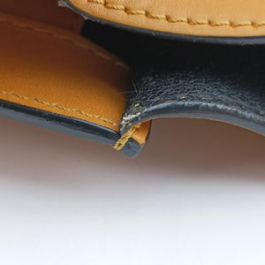 Pre-owned Celine Luggage Mini Shopper Yellow×black Leather  handbag | stylenewstar