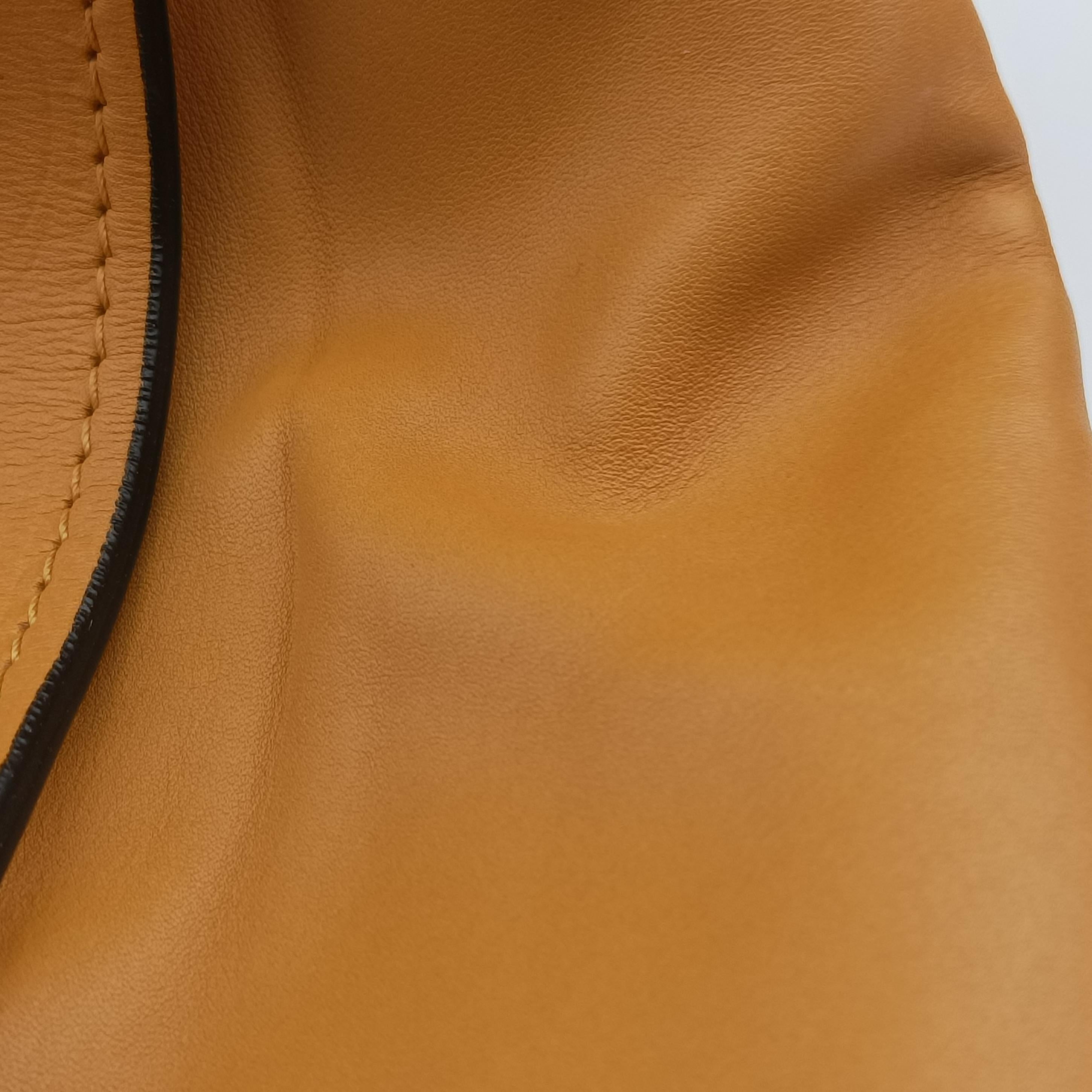 Pre-owned Celine Luggage Mini Shopper Yellow×black Leather  handbag | stylenewstar