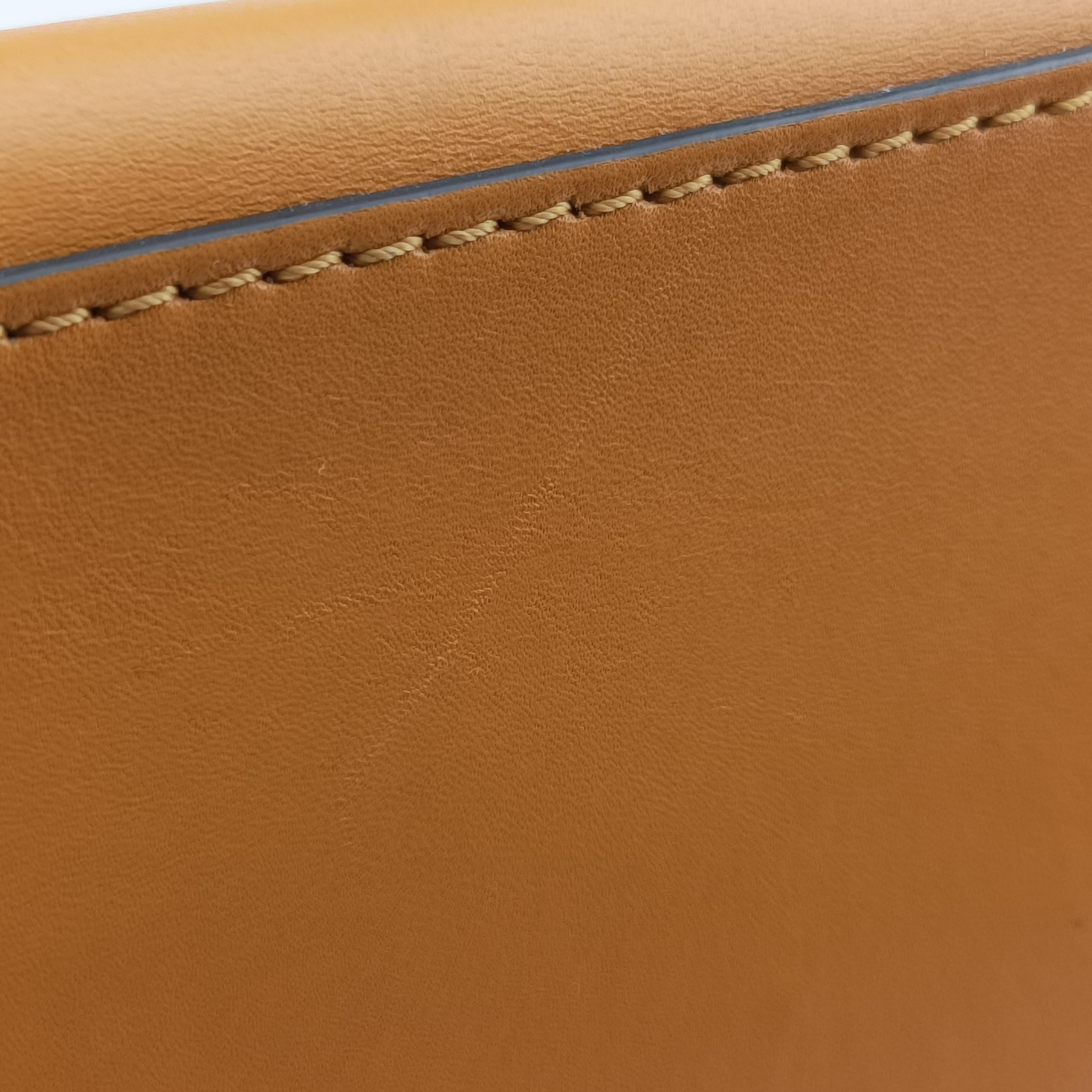 Pre-owned Celine Luggage Mini Shopper Yellow×black Leather  handbag | stylenewstar