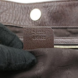 Secondhand Gucci GG Supreme Brown canvas×leather 247236 handbag | stylenewstar